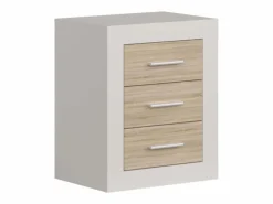 Pack Dormitorio Sara Nórdico Roble Sonoma Kashmir Cabecero 2 Mesitas