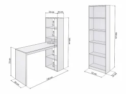 Discount Pack escritorio y estantería Cosmic Plus Blanco Artik (Blanco Mate) Mesa De Ordenador
