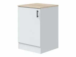 Clearance Pack Muebles Cocina Kira Modular Brillo/Roble Canadian 7 Módulos Cocina Completa
