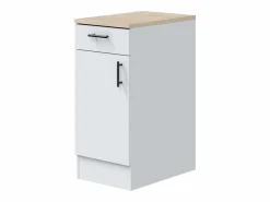 Clearance Pack Muebles Cocina Kira Modular Brillo/Roble Canadian 7 Módulos Cocina Completa