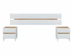 Pack muebles dorm. doble Tempus Artik y roble Nodi