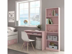 Outlet Pack Muebles Estudio I-Joy : Escritorio + Estantería Juvenil Infantil Rosa
