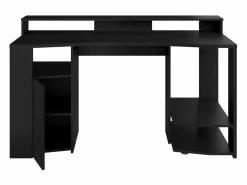 Discount Pack muebles gaming LED moderno (mesa gamer + 2 estanterías) Negro