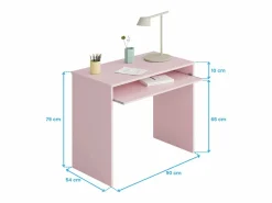 Hot Pack Muebles Juvenil (cama, estante, armario, mesa, estantería) Rosa Multicolor
