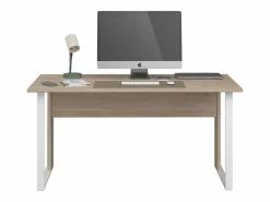 Pack oficina Veltis blanco y madera claro(mesa + cajonera + 2 estanterías) Color natural claro / Blanco