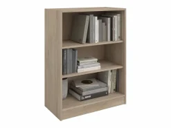Pack oficina Veltis blanco y madera claro(mesa + cajonera + 2 estanterías) Color natural claro / Blanco