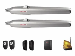 Sale EXPERTLAND Pack portón calado motorizado antracita de aluminio Ancho 300 x Alt. 176 cm PRIMO Gris antracita