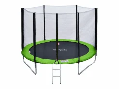 New Happy Garden Pack Premium Trampolín 180cm reversible / azul CAIRNS + red, escalera, funda y kit de anclaje Verde
