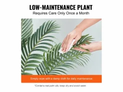 Palmera Artificial de Caña Dorada de 2 m de SucceBuy, Decoración Vegetal Realista de Imitación