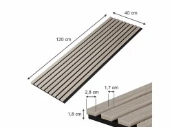 Discount Vicco Panel acústico marrón 120x1.8x40 akustikpaneel Marru00f3n