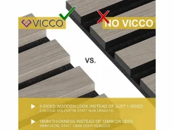 Vicco Panel acústico marrón 120x1.8x40 akustikpaneel