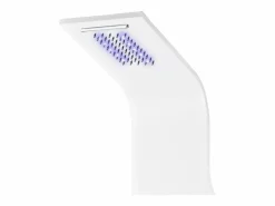 New Helloshop26 Panel de ducha con rociador y grifo aluminio 130 cm 02_0003430 Blanco