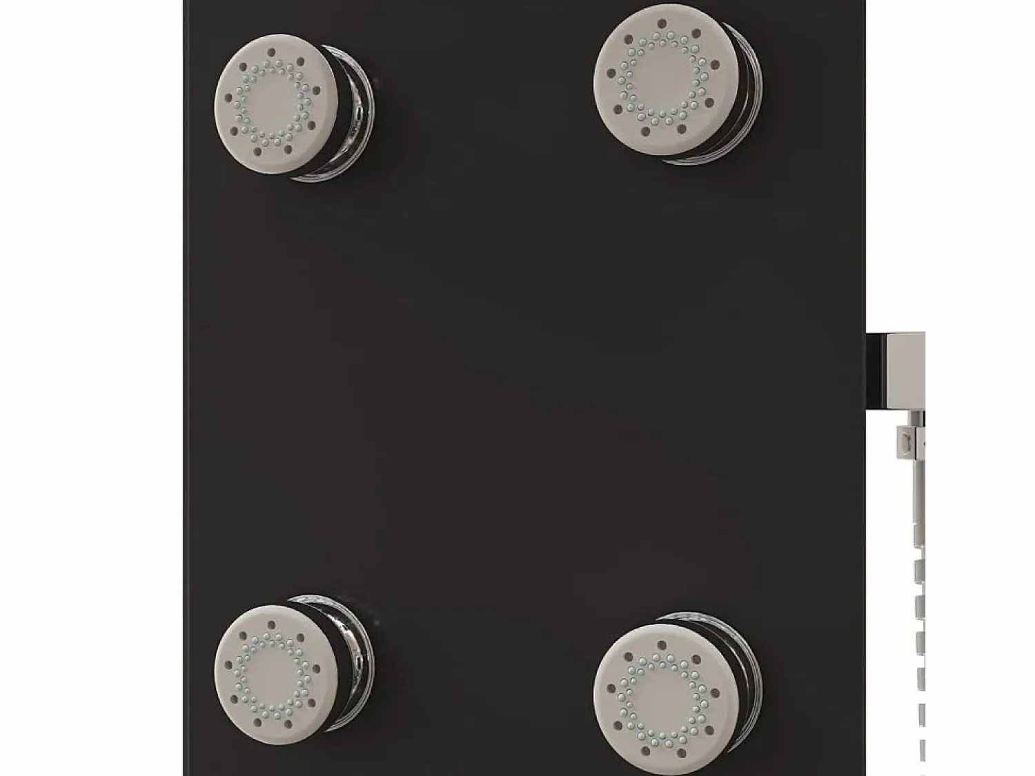 Helloshop26 Panel de ducha con rociador grifo cristal acero inoxidable 130 cm negro 02_0003437