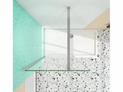 Aica Panel de ducha vidrio 8mm con tratamiento antical,barra 90cm,perfil cromado (68-70)x190cm