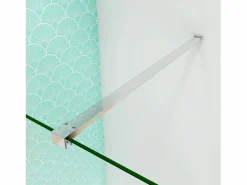 Aica Panel de ducha vidrio 8mm con tratamiento antical,barra 90cm,perfil cromado (68-70)x190cm