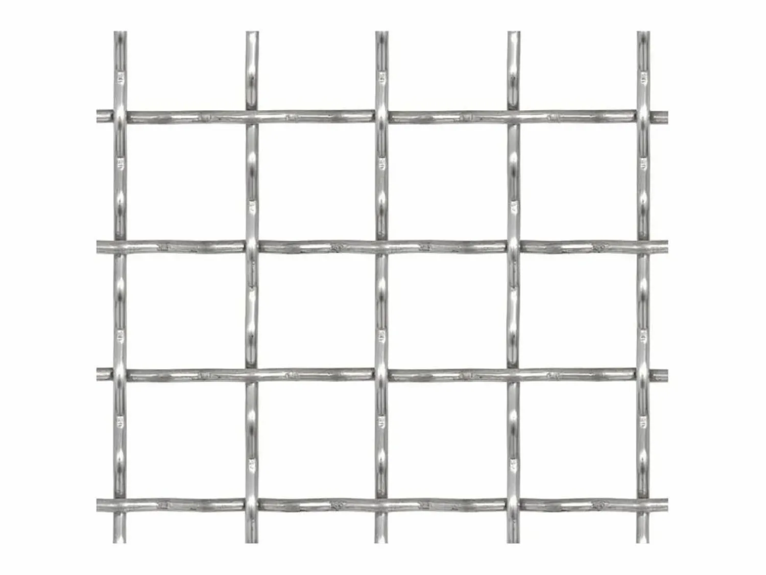 Sale Panel de malla de jardín alambre rizado 50x50cm 11x11x2mm acero ES459837 Plateado