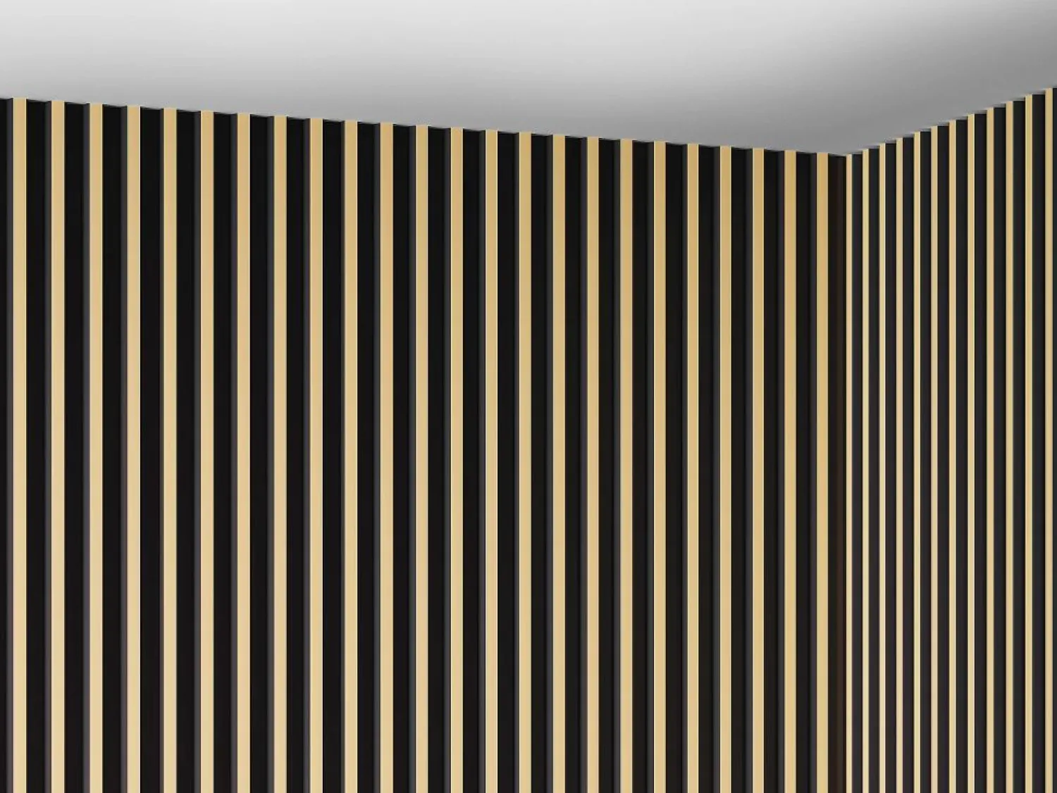 New Vente-unique Panel de pared 3D, paquete de 2,83 m², negro y dorado, juego de 8 piezas, CLINTON Negro / Dorado