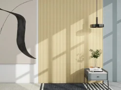 Panel de pared ondulado - Color madera natural clara 2,54 m² - Lote de 8 piezas - LIPOLA Panel De Pared