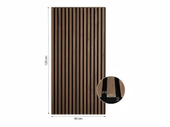 Outlet Panel de pared 60x120x2.5 cm panel acústico marrón para sonido Panel De Pared