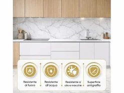 New Panel decorativo efecto mármol gres porcelánico set de 6 piezas 4,3 m2 revestimiento de pared PVC en UV 120x60 Mármol Panel De Pared