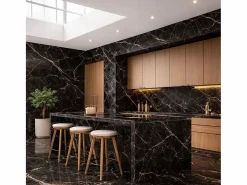 Online Panel decorativo efecto mármol gres porcelánico set de 6 piezas 4,3 m2 revestimiento de pared PVC en UV 120x60 Mármol Panel De Pared