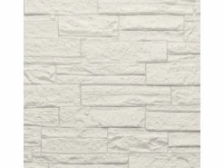 Best Panel decorativo efecto piedra ladrillo 3D, juego de 12 piezas, 8,6 m², revestimiento de pared de PU, 120 x 60 x 2,5, cuarcita blanca Panel De Pared