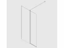 Online KASSANDRA Panel fijo de ducha + Puerta abatible GIRO Cristal serigrafiado Gris claro