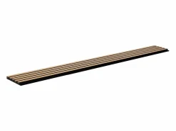 Paneles Acústicos de Listones SucceBuy de Madera, 20 x 240 cm, Decoración Mural, con un Alto Índice NRC de 0,85 y Certificación Acústica SGS, en Roble Negro Marru00f3n