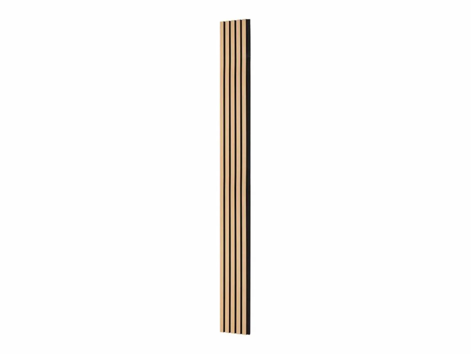 Paneles Acústicos de Listones SucceBuy de Madera, 20 x 240 cm, Decoración Mural, con un Alto Índice NRC de 0,85 y Certificación Acústica SGS, en Roble Negro Marru00f3n