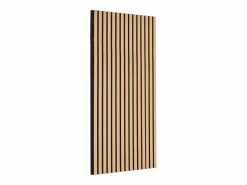 Paneles Acústicos SucceBuy 59.9 x 119.8 cm, Paneles Acústicos de listones de Madera, Decoración de Pared Moderna, Roble Claro Marru00f3n