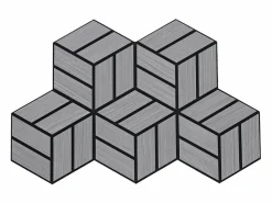 Paneles acústicos 30x26 cm Gris Juego de 5 piezas 3D
