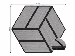 Paneles acústicos 30x26 cm Gris Juego de 20 piezas 3D