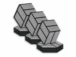 Paneles acústicos 30x26 cm Gris Hexágono Panal