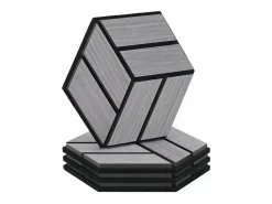 Hot Paneles acústicos 30x26 cm Gris Hexágono Panal Panel De Pared
