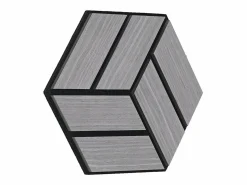 Paneles acústicos 30x26 cm Gris Hexágono Panal