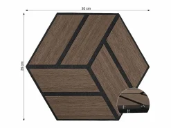 Hot Paneles acústicos 30x26 cm Marrón Hexágono Panal Panel De Pared