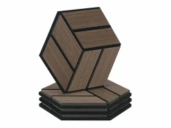 Online Paneles acústicos 30x26 cm Marrón Hexágono Panal Panel De Pared
