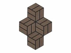 Outlet Paneles acústicos 30x26 cm Marrón Hexágono Panal Negro / Marru00f3n