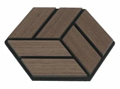 Paneles acústicos 30x26 cm Marrón Hexágono Panal Negro / Marru00f3n