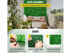 Paneles de Buxus Artificiales SucceBuy 50.8x50.8 cm 6 Piezas, Seto de Buxus para Valla Decorativa UV