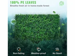 Paneles de Buxus Artificiales SucceBuy 60.96x40.64 cm Protegidos contra UV | 24 Piezas | Decoración de Valla