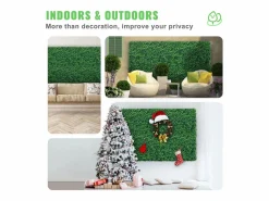 Paneles de Buxus Artificiales SucceBuy 61 x 40,6 cm 12 Piezas, Murales Artificiales de Buxus, Resistentes a UV