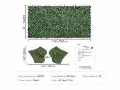 Outlet Paneles de Buxus Artificiales SucceBuy 150x300 cm, Valla de Privacidad con Hojas de Lino Artificial Cercados Y Ocultación