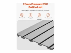 Paneles de Pared con Rejillas PVC SucceBuy, Modulares para Herramientas de Garaje 122,5x64,5 cm,