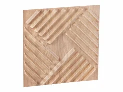Paneles de Pared 3D SucceBuy, Pack de 12, 50 x 50 cm, PVC con Listones, Cobertura de 3 m², Madera Clara