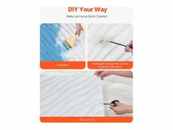 Outlet Paneles de Pared 3D SucceBuy, Pack de 12, 50 x 50 cm, PVC Ondulado, Cobertura de 3 m², Mate Panel De Pared