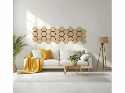 Outlet Paneles de pared 62x76 cm Hexágono natural Panel De Pared