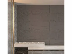 Best Paneles decorativos efecto piedra 3D (10 unidades, 7,2 m², revestimiento de pared de PU, 120 x 60 x 3 cm, volcán) Gris