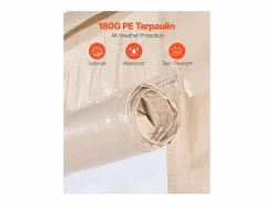 Best Paneles Laterales de Funda de Gazebo Invierno SucceBuy, 3,44x4,66 m, Cubierta de Gazebo Todas Estaciones, con Ventanas en Malla, Material PE de Alta Densidad Cenador Y Quiosco