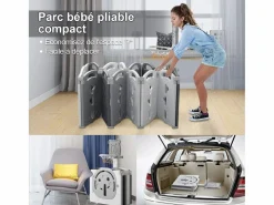 Paneles modulares de Yoleo - 12+2 - con cesta de baloncesto - plástico ecológico - 153x153x60cm Mueble De Bebé